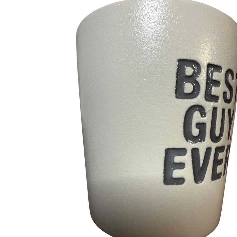 Hallmark Best Guy Ever Ceramic Coffee Mug Off-White Textured Stoneware Gift - Picture 5 of 5